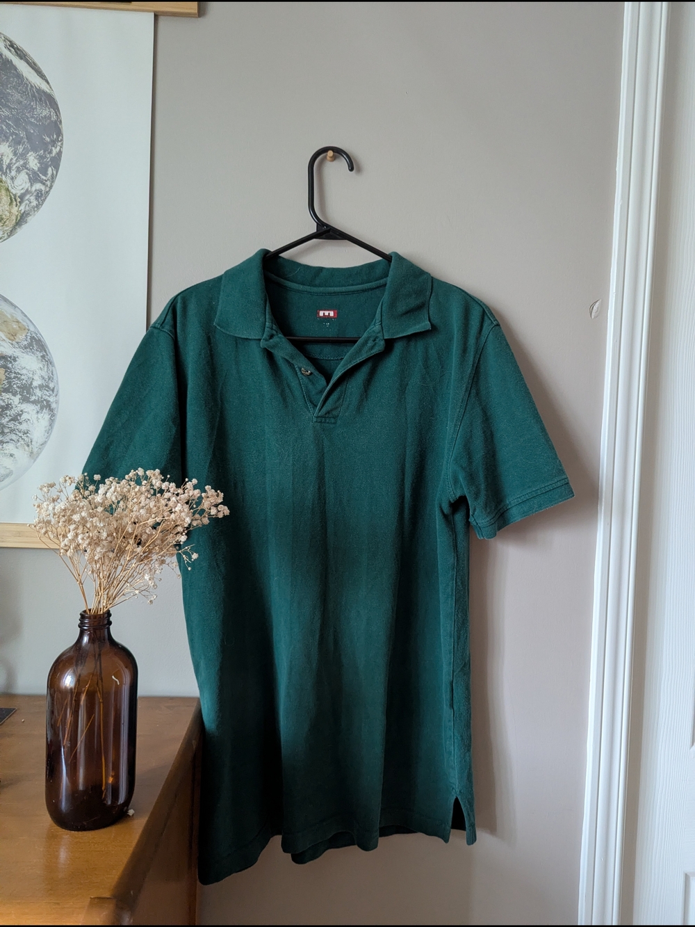 Vintage Men's Polo Shirt in Dark Green